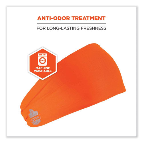 Ergodyne Chill-its 6634 Performance Knit Cooling Headband Polyester/spandex One Size Fits Most Orange