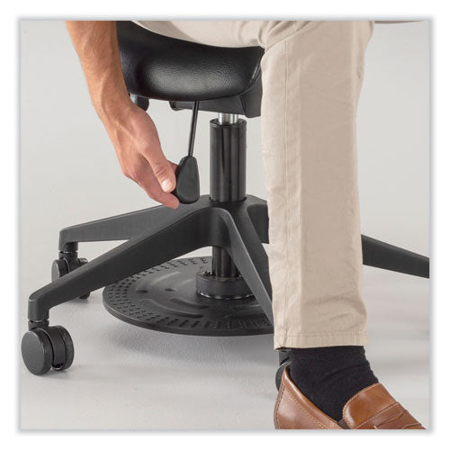 Safco Saddle Seat Lab Stool Backless Supports Up To 250 Lb 21.25"-26.25" High Black Seat Black Base