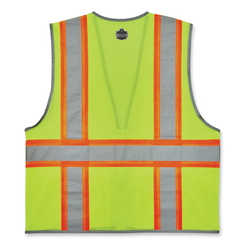 Ergodyne Glowear 8246z-s Single Size Class 2 Two-tone Mesh Vest Polyester Large Lime