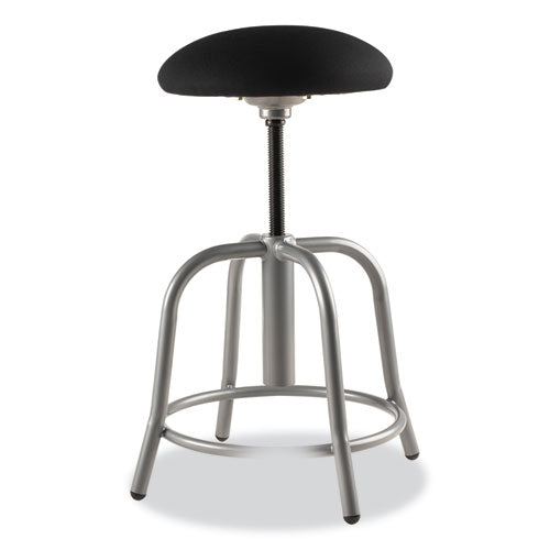 NPS 6800 Series Height Adj Fabric Seat Swivel Stool Supports 300 Lb 18"-25" Seat Ht Black Seat/gray Baseships In 1-3 Bus Days