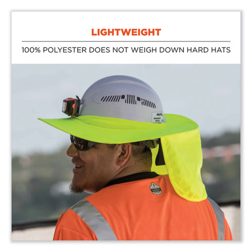 Ergodyne Chill-its 6660 Hard Hat Brim + Neck Shade 19.5x9.75 Lime