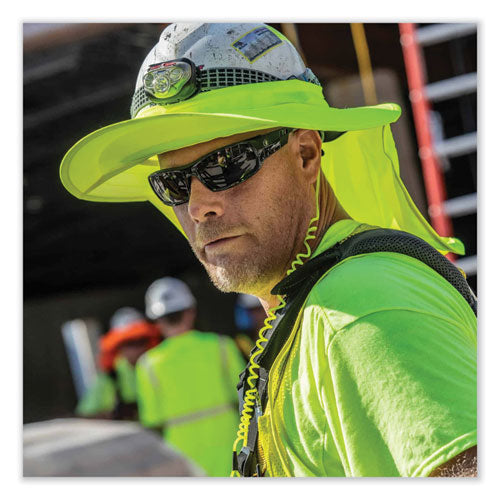 Ergodyne Chill-its 6660 Hard Hat Brim + Neck Shade 19.5x9.75 Lime