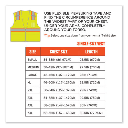 Ergodyne Glowear 8246z-s Single Size Class 2 Two-tone Mesh Vest Polyester 3x-large Lime