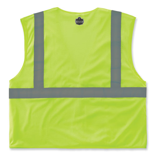 Ergodyne Glowear 8210hl-s Single Size Class 2 Economy Mesh Vest Polyester 2x-large Lime