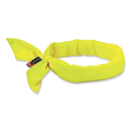 Ergodyne Chill-its 6700fr Fire Resistant Cooling Tie Bandana Headband One Size Fits Most Lime