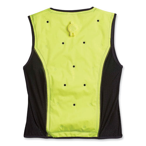 Ergodyne Chill-its 6685 Premium Dry Evaporative Cooling Vest With Zipper Nylon Medium Lime