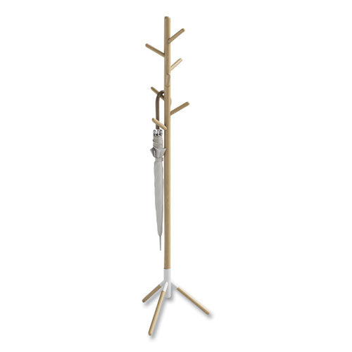 Safco Resi Standing Coat Tree 6 Hook 17.25wx17.25dx69.5h White