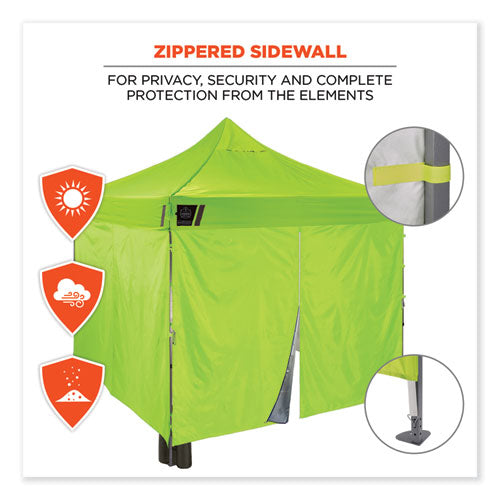 Ergodyne Shax 6053 Enclosed Pop-up Tent Kit Single Skin 10 Ftx10 Ft Polyester/steel Lime