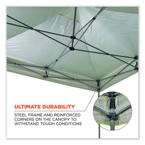 Ergodyne Shax 6053 Enclosed Pop-up Tent Kit Single Skin 10 Ftx10 Ft Polyester/steel Lime