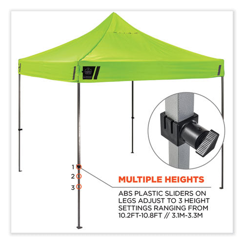 Ergodyne Shax 6053 Enclosed Pop-up Tent Kit Single Skin 10 Ftx10 Ft Polyester/steel Lime