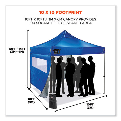 Ergodyne Shax 6052 Heavy-duty Tent Kit + Mesh Windows Single Skin 10 Ftx10 Ft Polyester/steel Blue