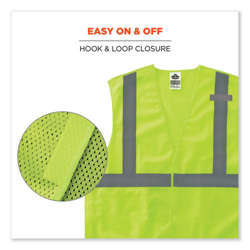 Ergodyne Glowear 8215ba-s Single Size Class 2 Economy Breakaway Mesh Vest Polyester 3x-large Lime