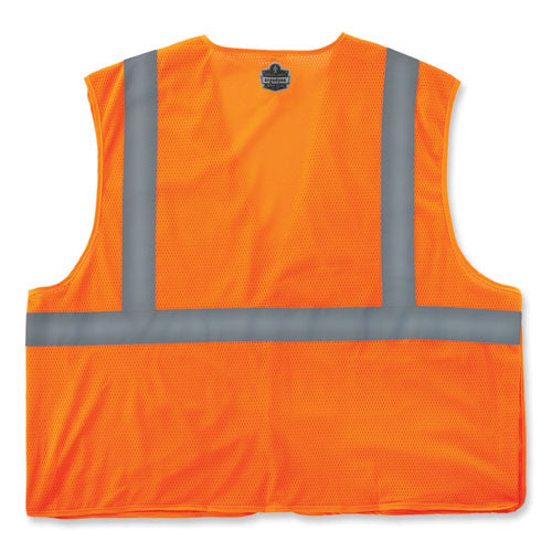 Ergodyne Glowear 8215ba-s Single Size Class 2 Economy Breakaway Mesh Vest Polyester Large Orange