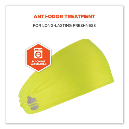 Ergodyne Chill-its 6634 Performance Knit Cooling Headband Polyester/spandex One Size Fits Most Lime