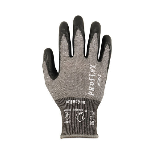 Ergodyne Proflex 7072 Ansi A7 Nitrile-coated Cr Gloves Gray Medium Pair