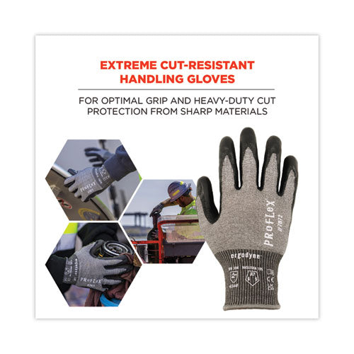 Ergodyne Proflex 7072 Ansi A7 Nitrile-coated Cr Gloves Gray Medium Pair