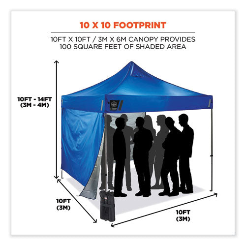 Ergodyne Shax 6051 Heavy-duty Pop-up Tent Kit Single Skin 10 Ftx10 Ft Polyester/steel Blue