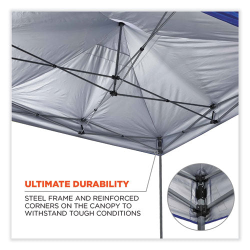 Ergodyne Shax 6051 Heavy-duty Pop-up Tent Kit Single Skin 10 Ftx10 Ft Polyester/steel Blue