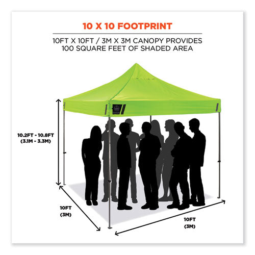 Ergodyne Shax 6052 Heavy-duty Tent Kit + Mesh Windows Single Skin 10 Ftx10 Ft  Polyester/steel Lime