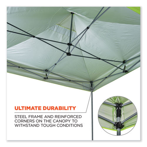 Ergodyne Shax 6052 Heavy-duty Tent Kit + Mesh Windows Single Skin 10 Ftx10 Ft  Polyester/steel Lime