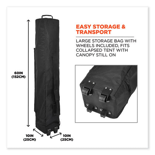 Ergodyne Shax 6052 Heavy-duty Tent Kit + Mesh Windows Single Skin 10 Ftx10 Ft  Polyester/steel Lime