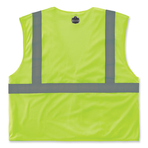 Ergodyne Glowear 8210hl-s Single Size Class 2 Economy Mesh Vest Polyester 5x-large Lime