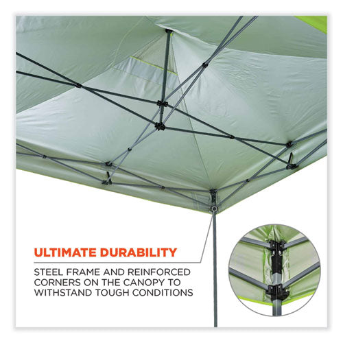 Ergodyne Shax 6051 Heavy-duty Pop-up Tent Kit Single Skin 10 Ftx10 Ft Polyester/steel Lime