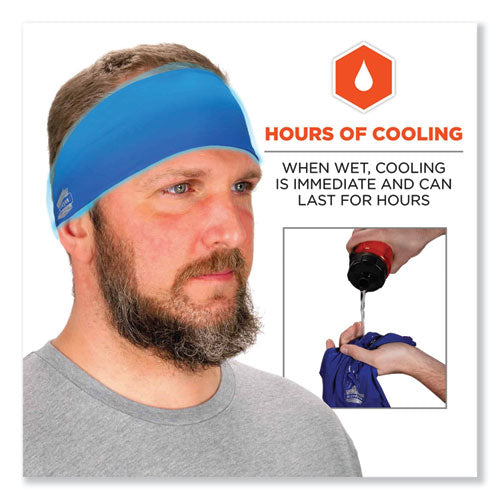 Ergodyne Chill-its 6634 Performance Knit Cooling Headband Polyester/spandex One Size Fits Most Blue