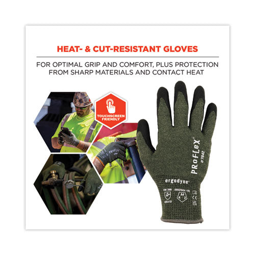 Ergodyne Proflex 7042 Ansi A4 Nitrile-coated Cr Gloves Green X-large Pair