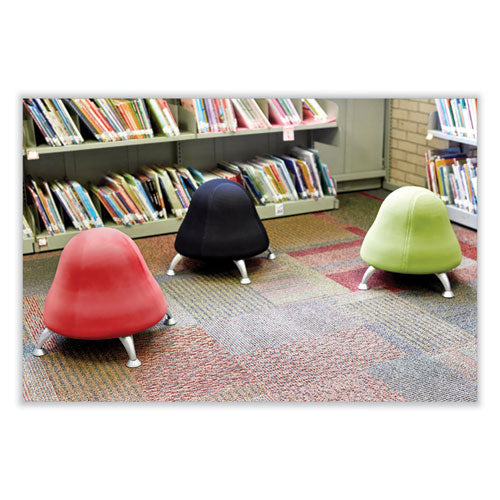 Safco Runtz Ball Chair Backless Supports Up To 250 Lb Red Vinyl Seat Silver Base