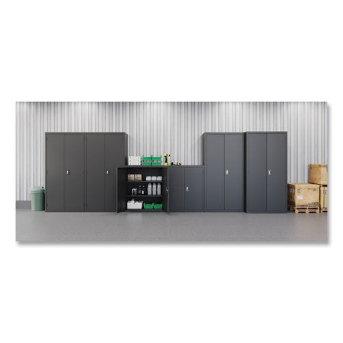 OIF Fully Assembled Storage Cabinets 3 Shelves 36"x18"x42" Black