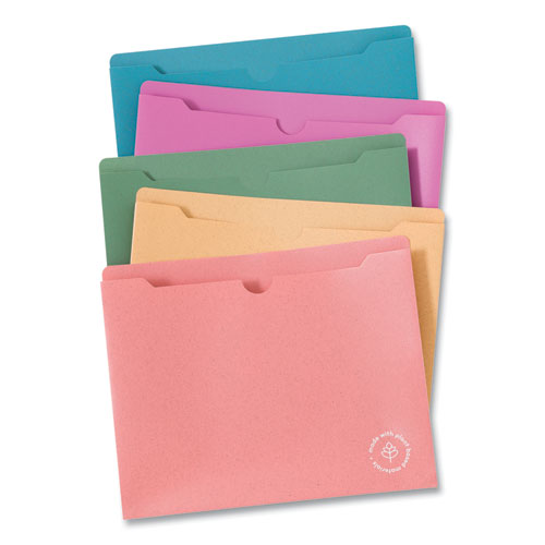 U Brands U Eco Poly File Jackets Straight Tab Letter Size Assorted 10/pack