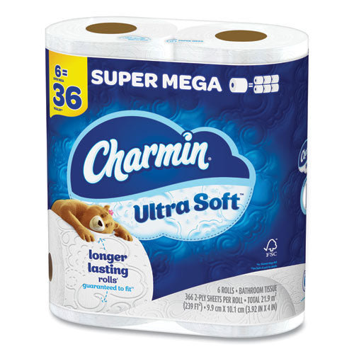 Charmin Ultra Soft Bathroom Tissue Septic-safe 2-ply White 336 Sheets/roll 18 Rolls/Case