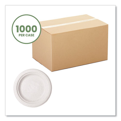 Vegware™ Nourish Molded Fiber Tableware Plate 6" White 1000/Case