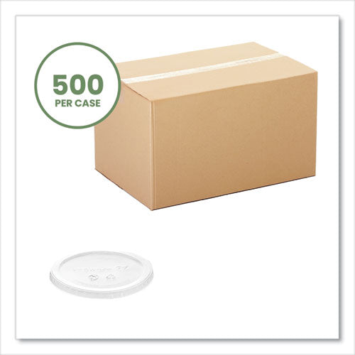 Vegware™ Round Deli Pot Lids For 8 Oz To 32 Oz Deli Containers Plastic 500/Case