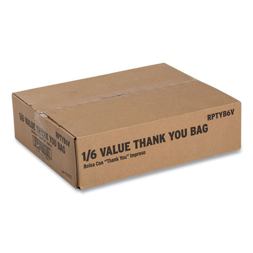 AmerCareRoyal Thank You Bags 11.5"x20"x20" Red/white 775/Case