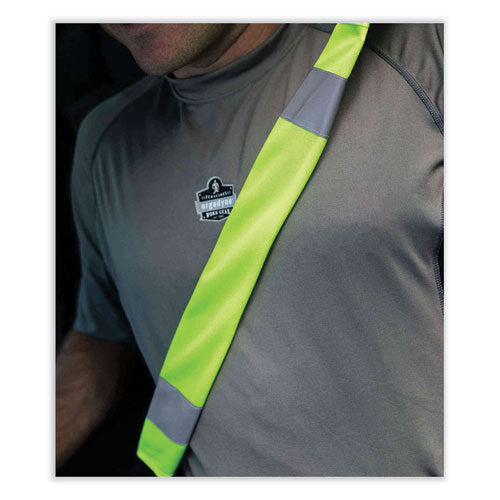 Ergodyne Glowear 8004 Hi-vis Seat Belt Cover 6"x18.5" Lime