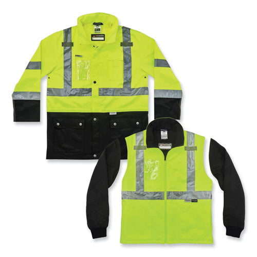 Ergodyne Glowear 8388 Class 3/2 Hi-vis Thermal Jacket Kit Medium Lime