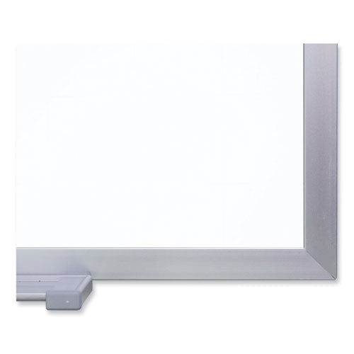 Ghent Magnetic Porcelain Whiteboard With Satin Aluminum Frame 144.5x48.5 White Surface