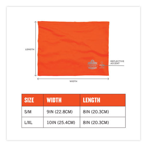 Ergodyne Chill-its 6489 2-layer Cooling Performance Knit Multi-band Polyester/spandex L/xl Hivis Orange