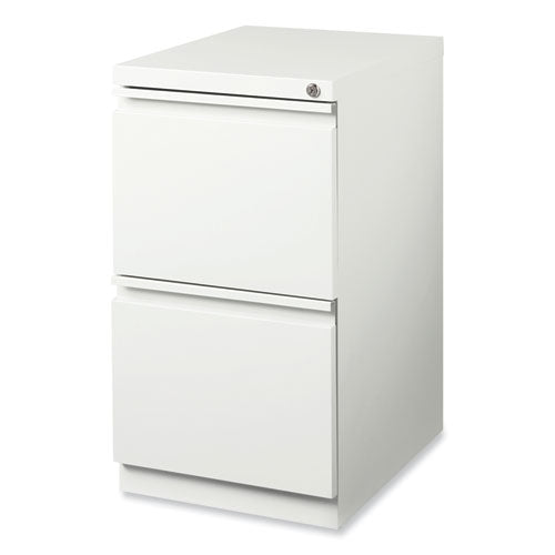 Hirsh Industries Full-width Pull 20 Deep Mobile Pedestal File 2-drawer: File/file Letter White 15x19.88x27.75