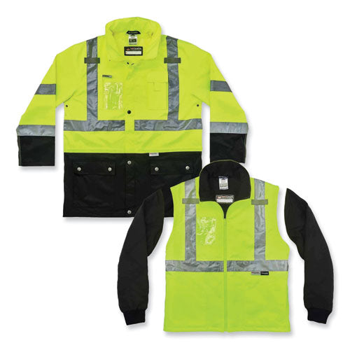 Ergodyne Glowear 8388 Class 3/2 Hi-vis Thermal Jacket Kit 5x-large Lime