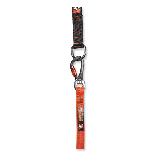 Ergodyne Squids 3149 Tool Lanyard With Xl + Swivel Carabiners 80 Lb Max Work Capacity 76" Orange/black