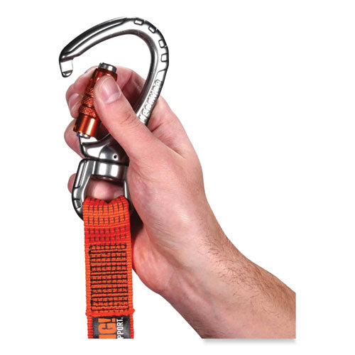 Ergodyne Squids 3149 Tool Lanyard With Xl + Swivel Carabiners 80 Lb Max Work Capacity 76" Orange/black