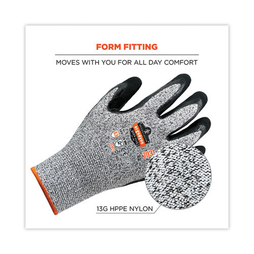 Ergodyne Proflex 7031 Ansi A3 Nitrile-coated Cr Gloves Gray Large Pair