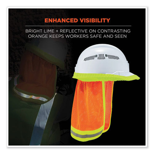 Ergodyne Glowear 8005 Hi-vis Hard Hat Neck Shade 20x12.5 Orange