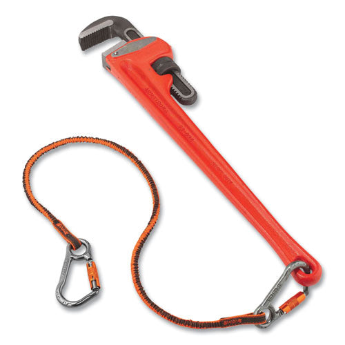 Ergodyne Squids 3118f(x) Tool Lanyards W/lock Aluminum Carabiners 15 Lb Work Cap 38" To 48" Orange/grayships In 1-3 Business Days