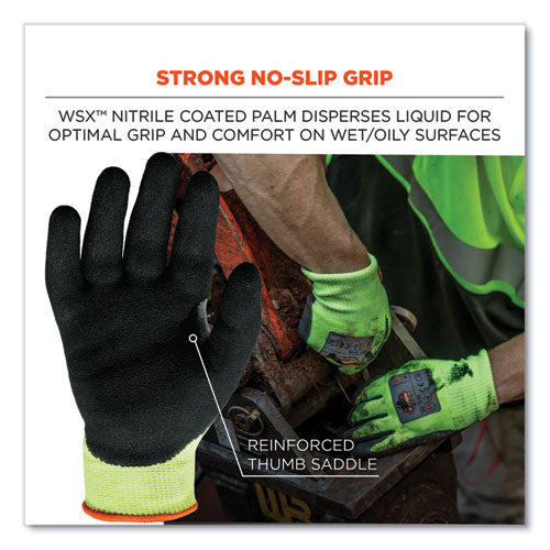 Ergodyne Proflex 7041 Ansi A4 Nitrile-coated Cr Gloves Lime X-large Pair