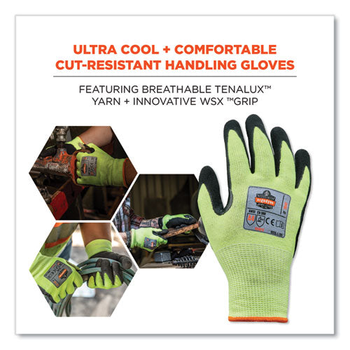 Ergodyne Proflex 7041 Ansi A4 Nitrile-coated Cr Gloves Lime X-large Pair