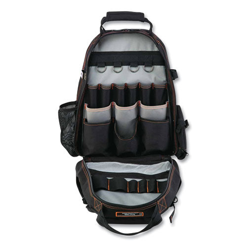 Ergodyne Arsenal 5843 Tool Backpack Dual Compartment 26 Comp 8.5x13.5x18 Ballistic Polyester Black/grayships In 1-3 Business Days